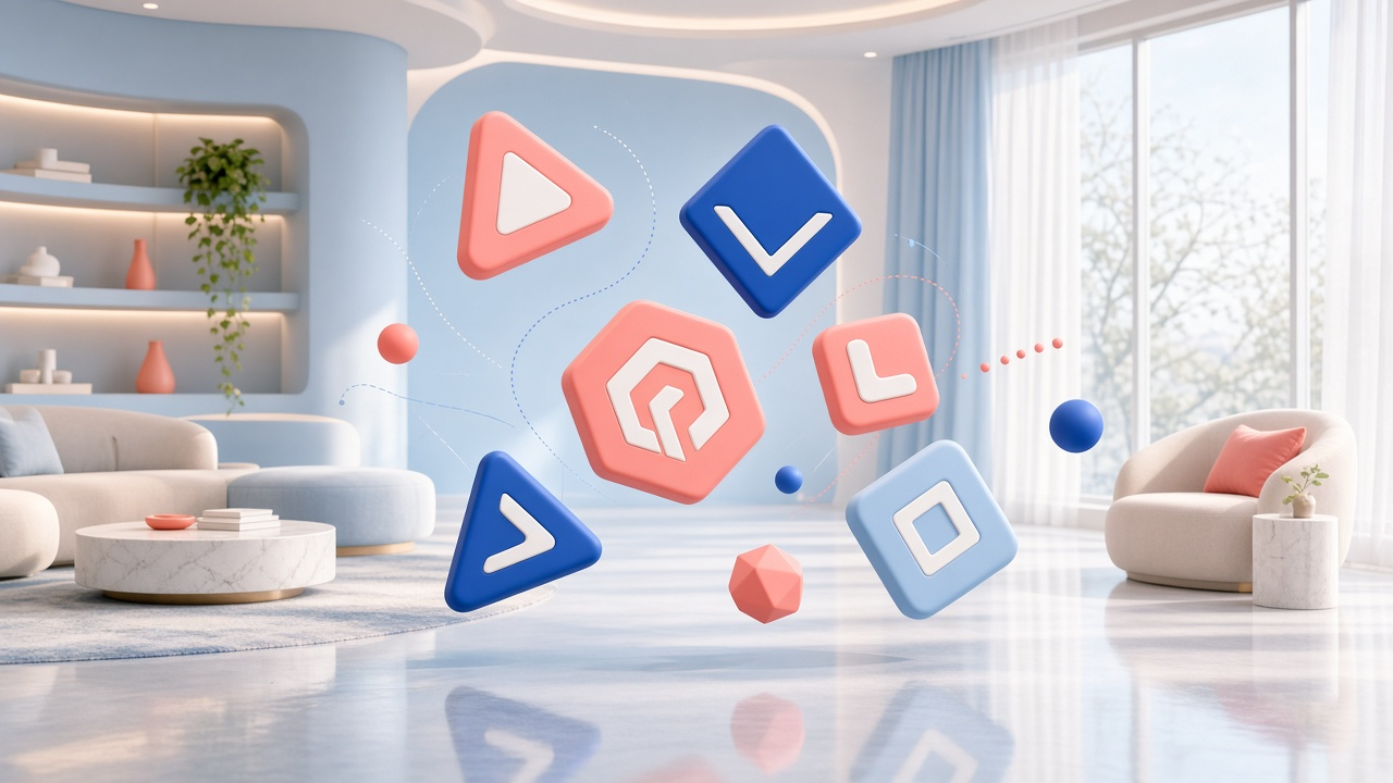 Bright abstract lounge visuals for CameronGamesUK social gaming platform